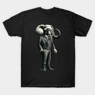 Dapper Elephant Wearing A Three-Piece Suit T-Shirt